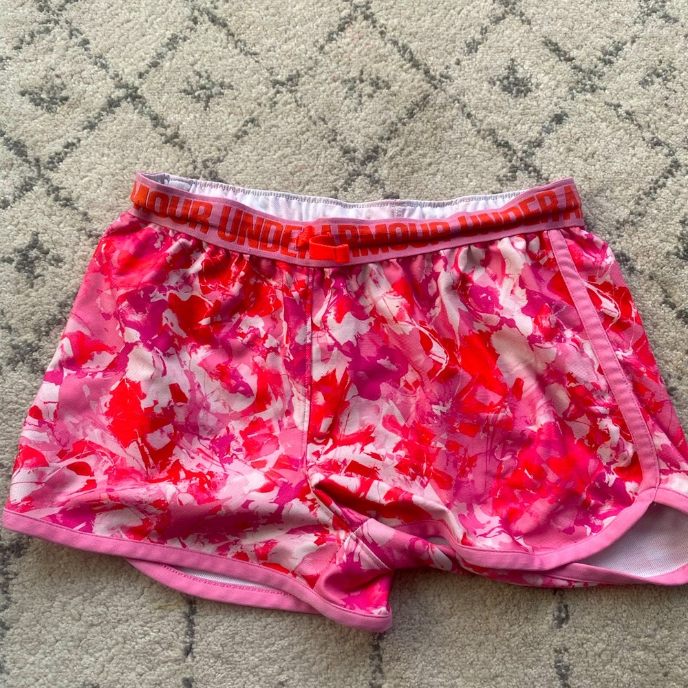Under armor pink shorts